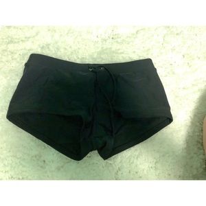 BLACK BOYSHORT SWIM BOTTOMS WITH TIE ✨